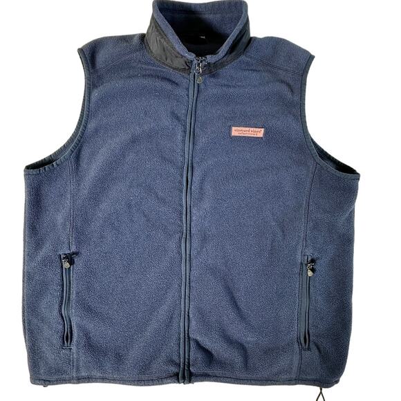 Vineyard Vines Jackets & Blazers - VINEYARD VINES womens fleece vest blue sz large sherpa Coastal Preppy Nautical